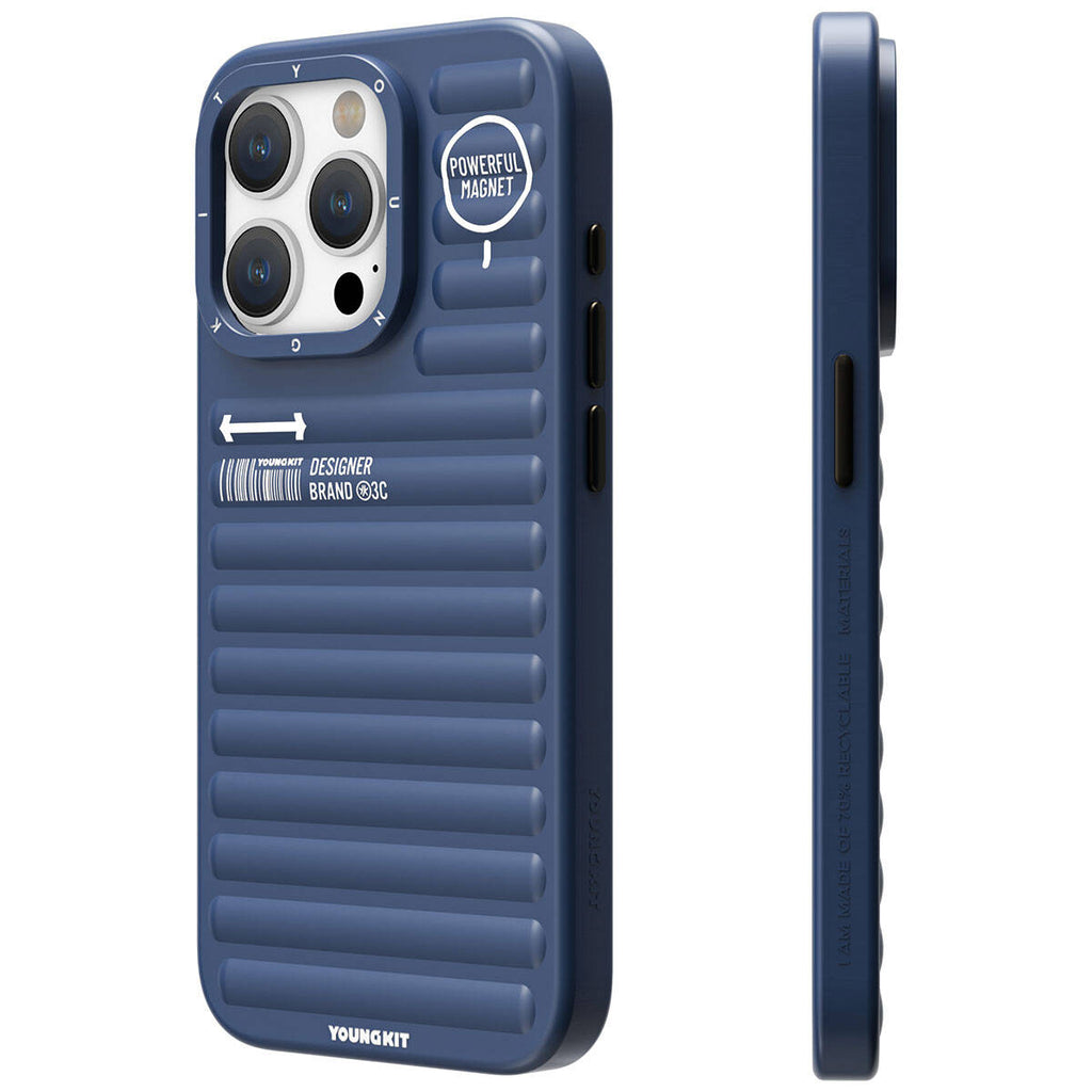 Apple iPhone 15 Pro Kılıf Mat Renkli Tasarım YoungKit Original Serisi Kapak Siyah