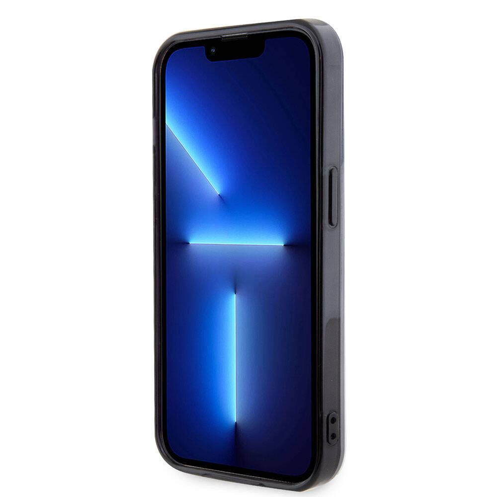 Apple iPhone 15 Pro Kılıf Mercedes Benz Orjinal Lisanslı M-safe Şarj Özellikli Çift Katmanlı Paralel Çizgi Desenli Kapak Siyah