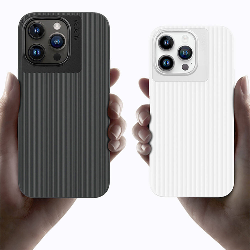 Apple iPhone 15 Pro Kılıf Recci Aurora Serisi M-safe Şarj Özellikli Kapak Siyah