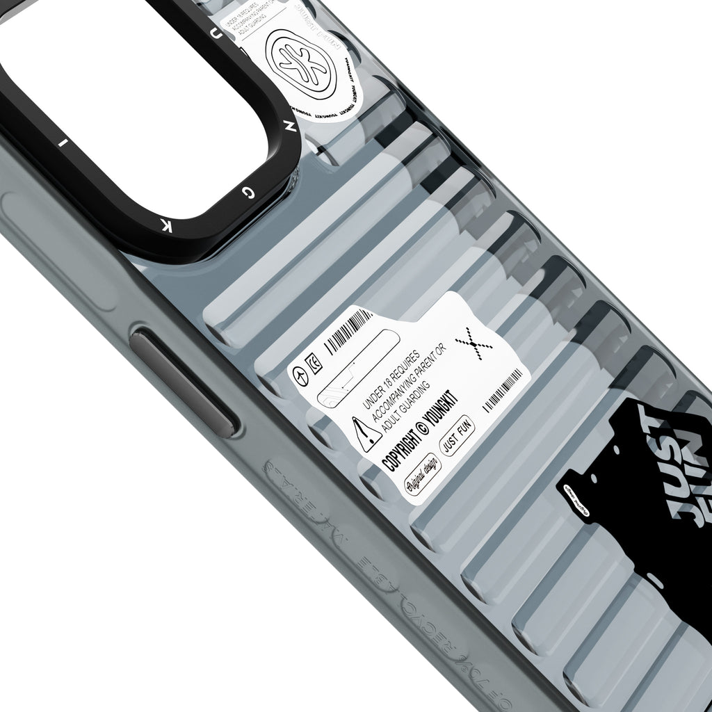 Apple iPhone 15 Pro Kılıf Şeffaf Renkli Tasarım YoungKit Fluorite Serisi Kapak Yeşil