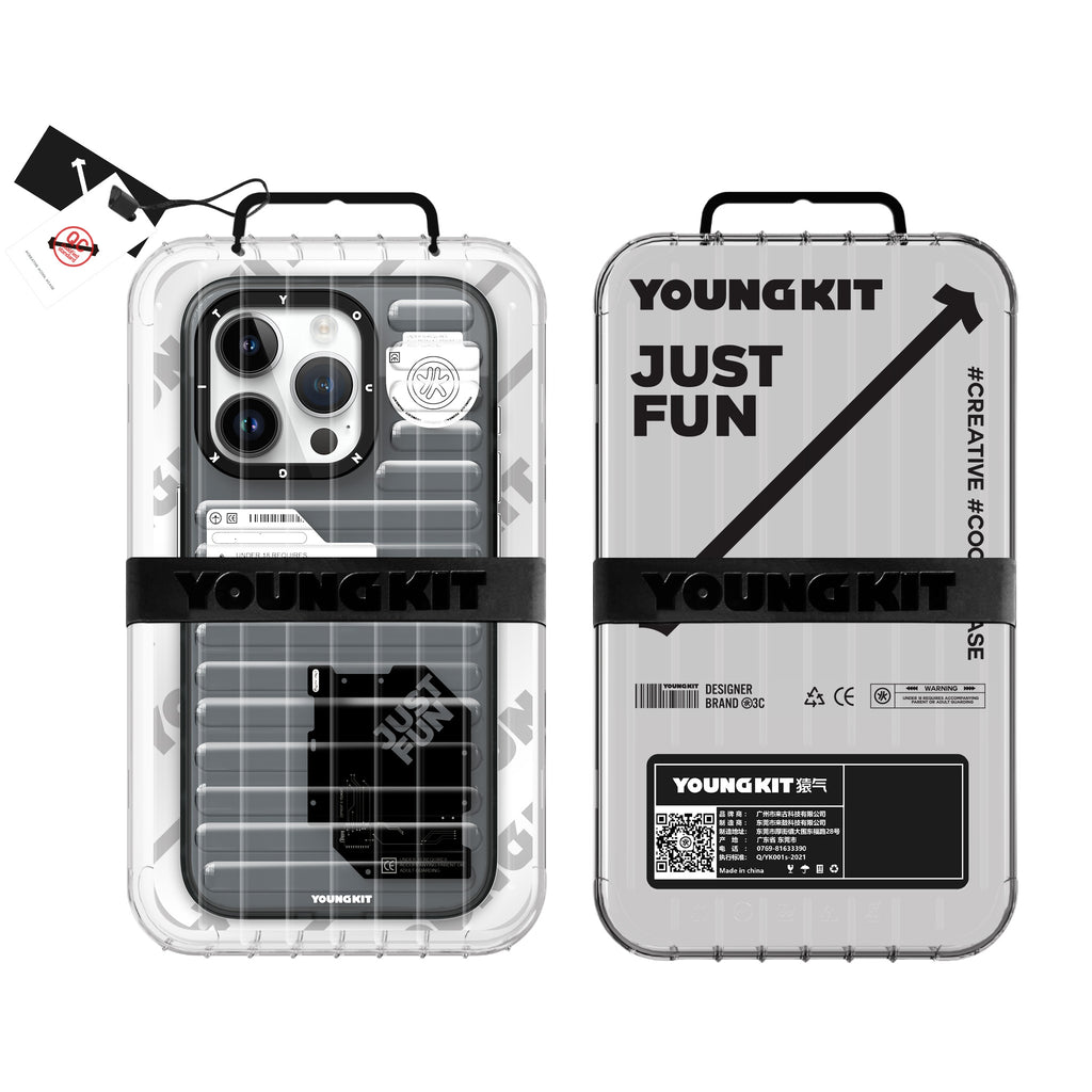 Apple iPhone 15 Pro Kılıf Şeffaf Renkli Tasarım YoungKit Fluorite Serisi Kapak Yeşil