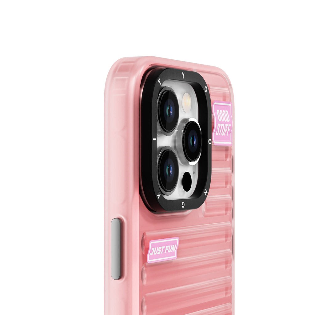 Apple iPhone 15 Pro Kılıf Şeffaf Renkli Tasarım YoungKit Fluorite Serisi Kapak Siyah