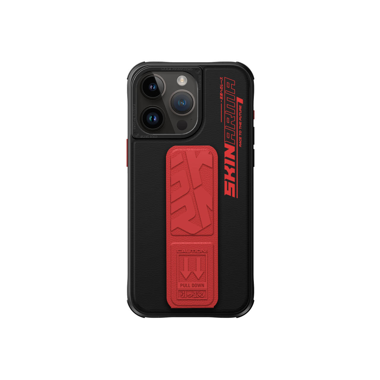 Apple iPhone 15 Pro Kılıf SkinArma Standlı Deri Görünümlü Slate Kapak Turuncu