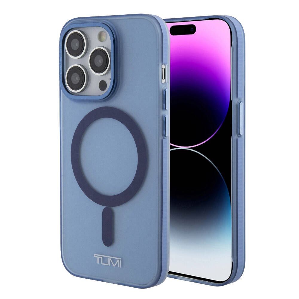 Apple iPhone 15 Pro Kılıf TUMI Orjinal Lisanslı M-safe Şarj Özellikli Buzlu Mat Kapak Siyah