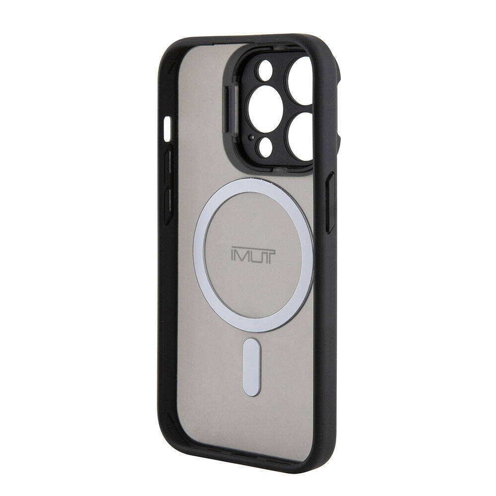 Apple iPhone 15 Pro Kılıf TUMI Orjinal Lisanslı M-safe Şarj Özellikli Kamera Standlı Buzlu Mat Kapak Mavi