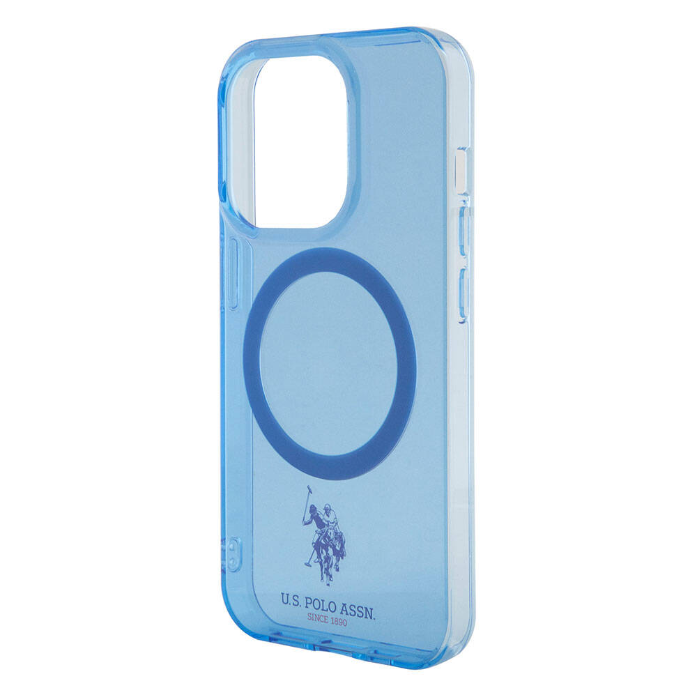 Apple iPhone 15 Pro Kılıf U.S. Polo Assn. Orjinal Lisanslı M-safe Şarj Özellikli Transparan Tasarım Kapak Mor