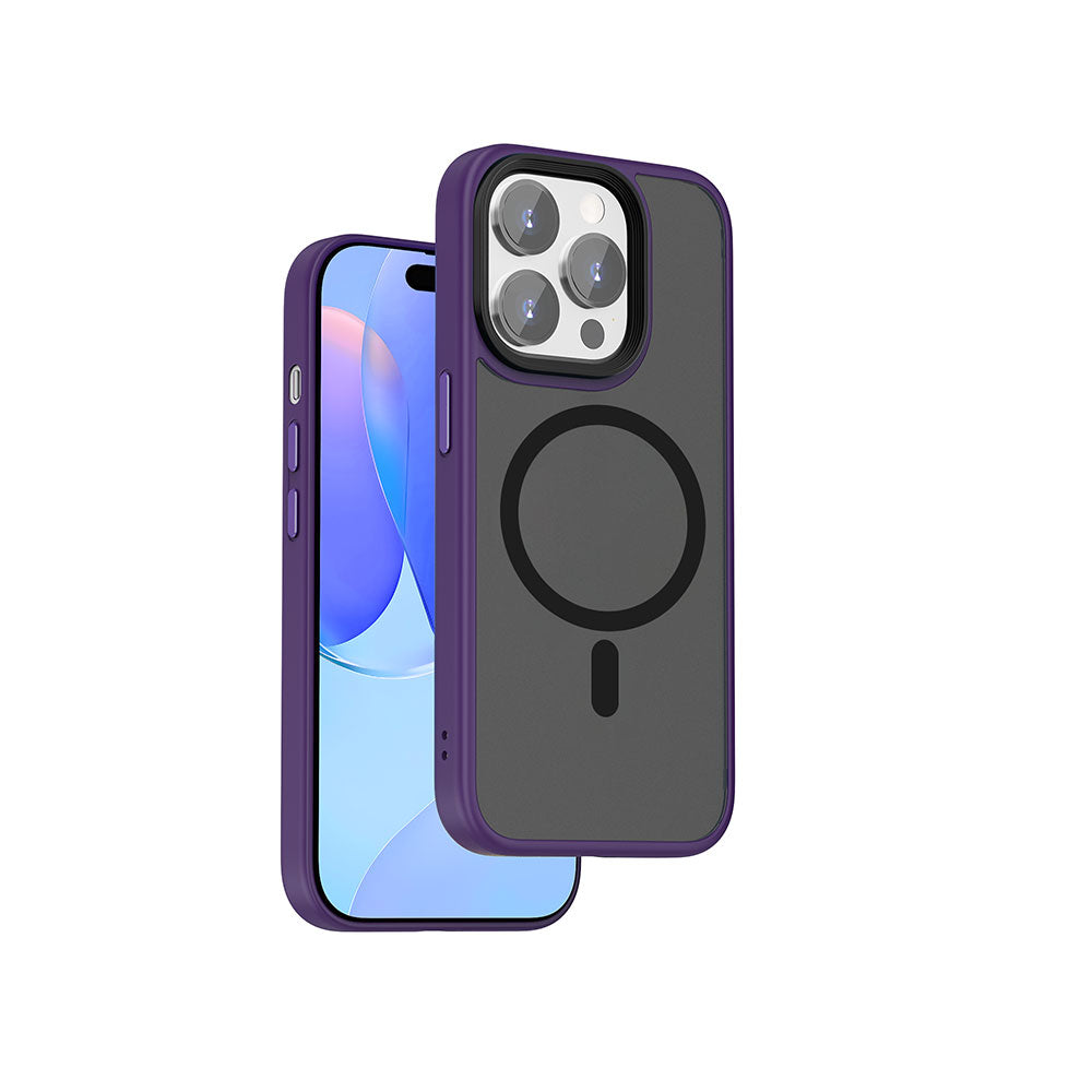 Apple iPhone 15 Pro Kılıf Wiwu FGG-011 M-safe Şarj Özellikli Kamera Korumalı Kapak Siyah