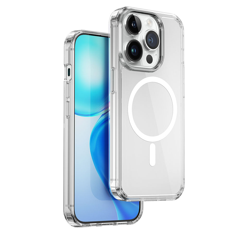 Apple iPhone 15 Pro Kılıf Wiwu MCC-101 Magnetic Crystal Sert PC Kapak Siyah