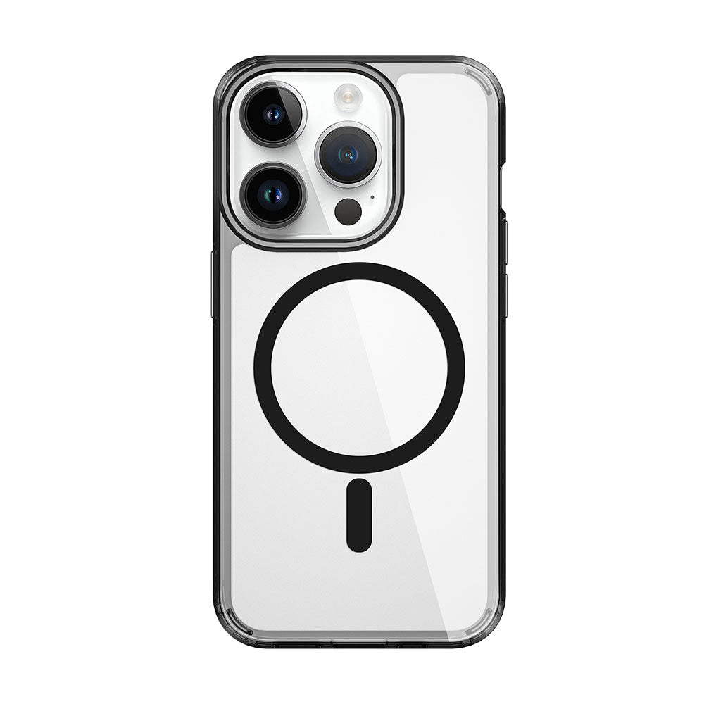 Apple iPhone 15 Pro Kılıf Wiwu MCC-101 Magnetic Crystal Sert PC Kapak Siyah