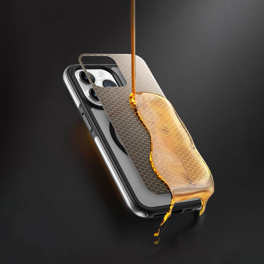 Apple iPhone 15 Pro Kılıf Wiwu ZKK-012 M-safe Şarj Özellikli Air Cushion Kapak Siyah