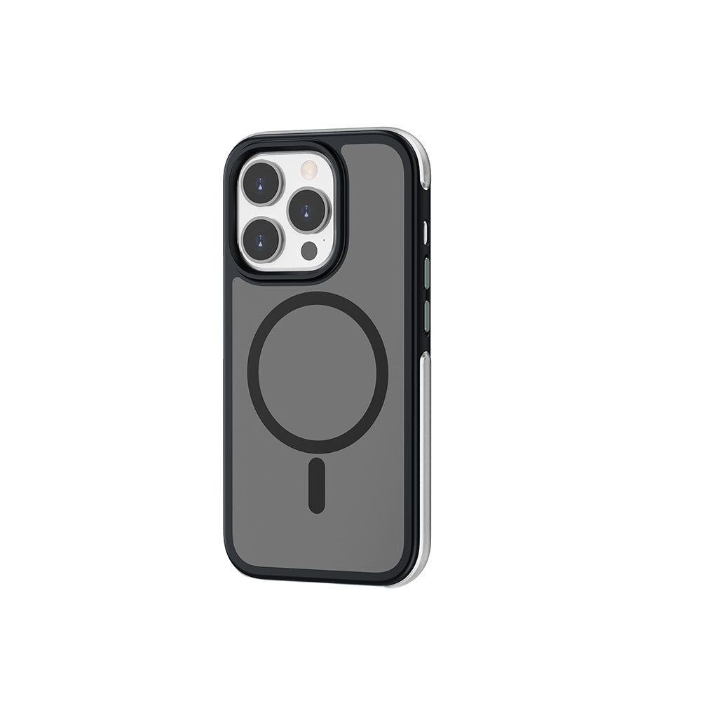 Apple iPhone 15 Pro Kılıf Wiwu ZKK-012 M-safe Şarj Özellikli Air Cushion Kapak Siyah