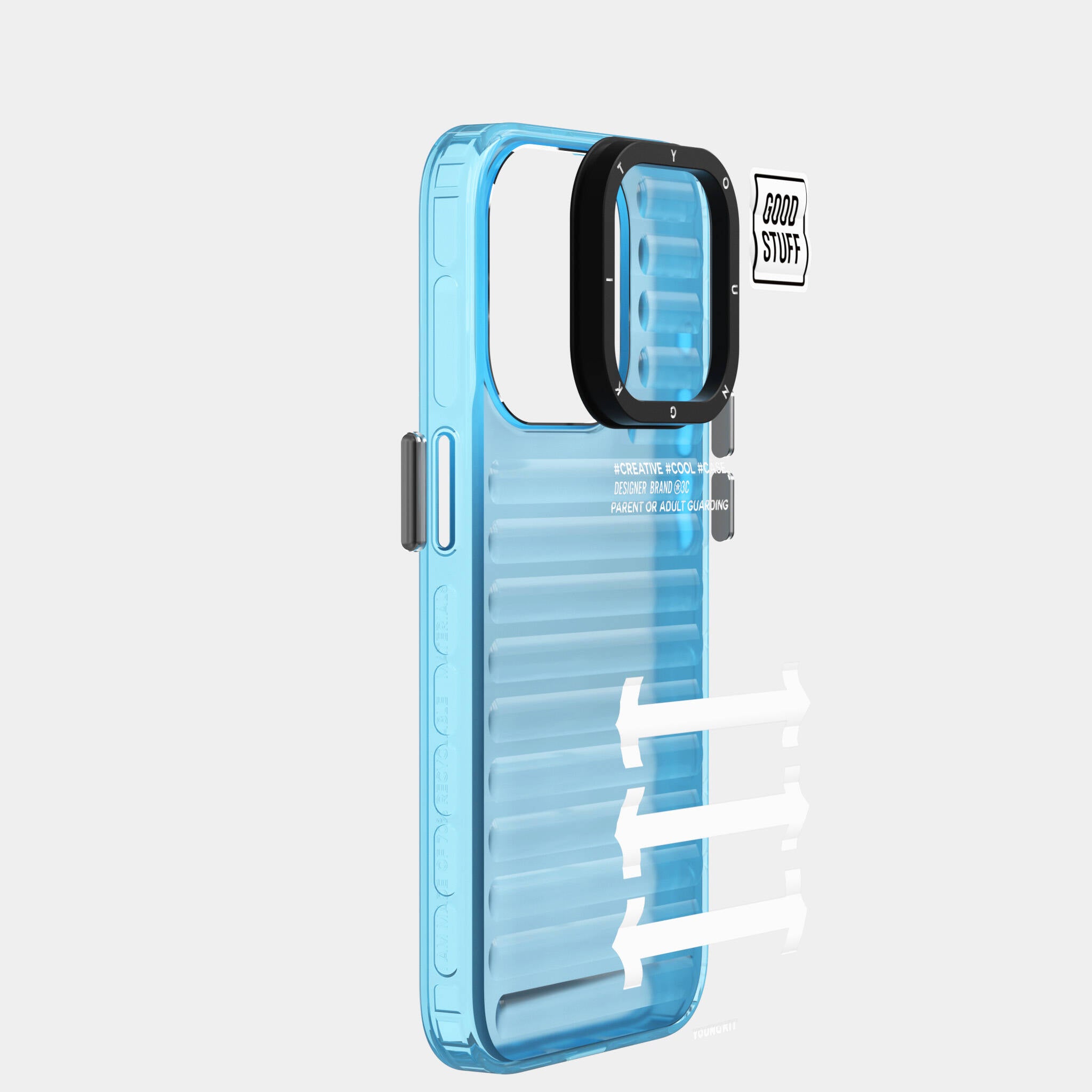 Apple iPhone 15 Pro Kılıf YoungKit Luggage FireFly Serisi Kapak Yeşil