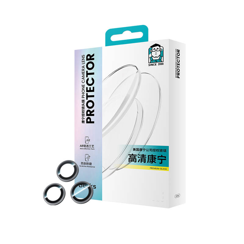 Apple iPhone 15 Pro Max Benks King Kong Corning Kamera Lens Koruyucu Titanyum