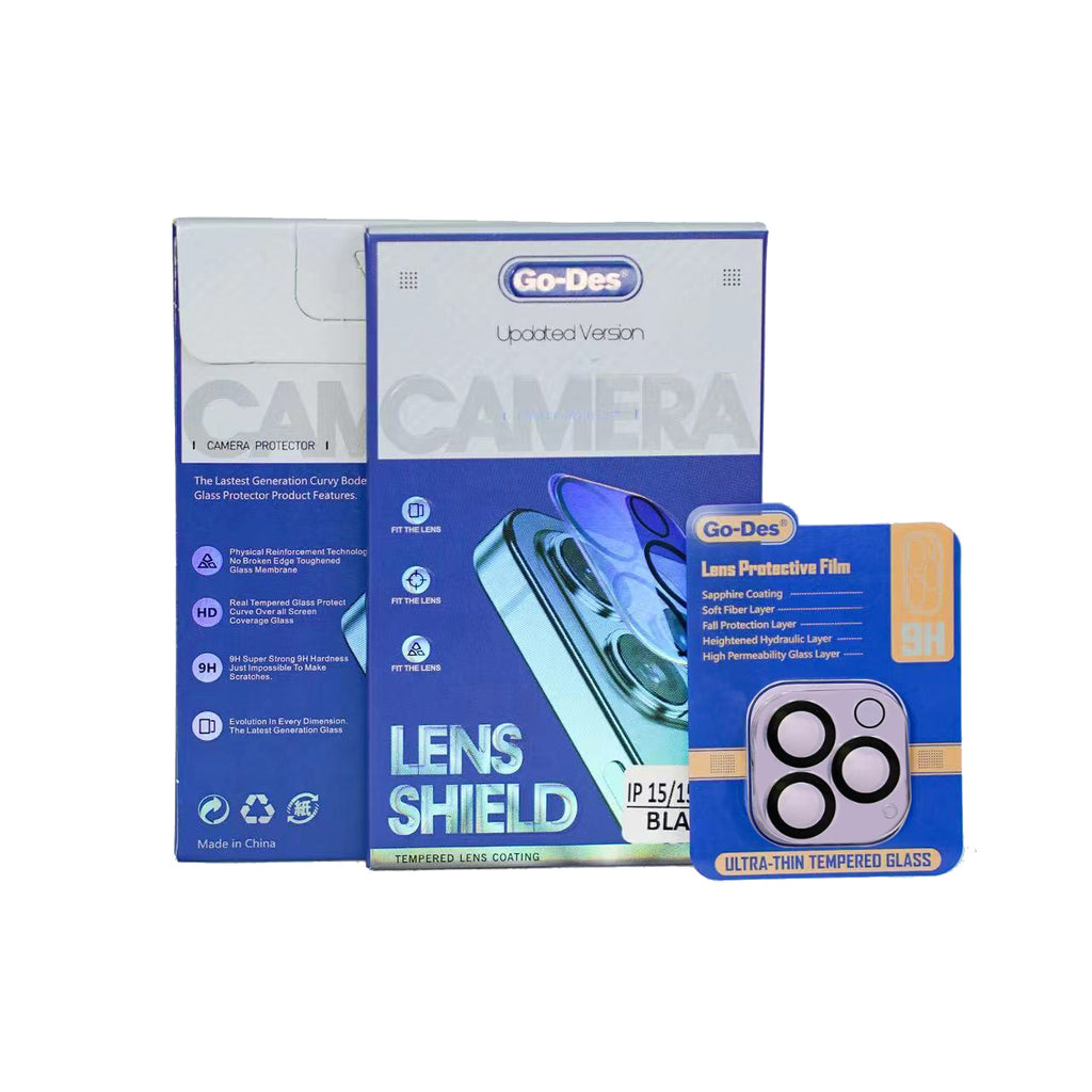 Apple iPhone 15 Pro Max Go Des Lens Shield CL-14 Kamera Lens Koruyucu Renksiz