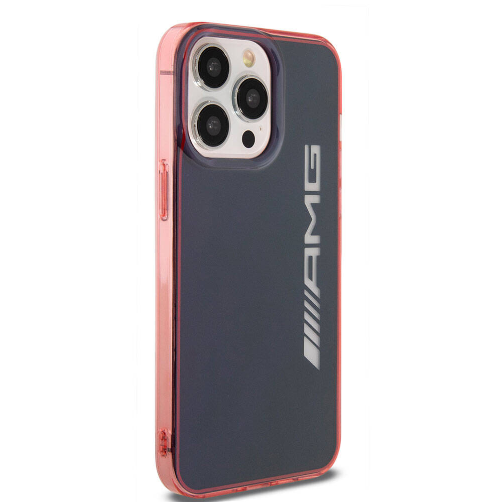 Apple iPhone 15 Pro Max Kılıf AMG Orjinal Lisanslı Çift Katmanlı Şeffaf Büyük Logo Kapak Siyah