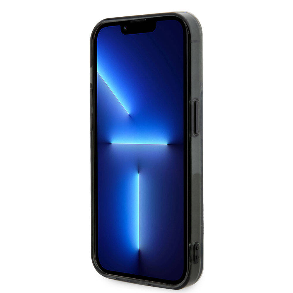 Apple iPhone 15 Pro Max Kılıf AMG Orjinal Lisanslı M-safe Şarj Özellikli Eşkenar Dörtgen Desenli Transparan Kapak Renksiz