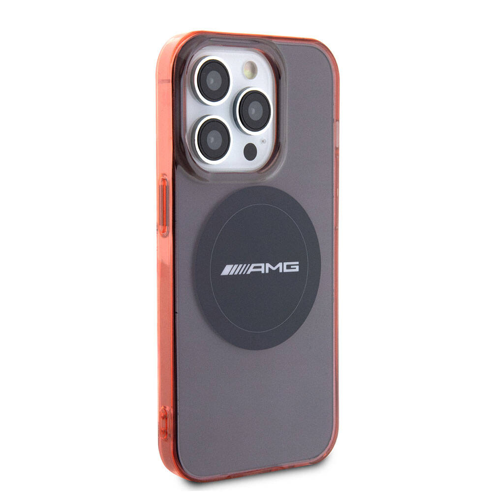 Apple iPhone 15 Pro Max Kılıf AMG Orjinal Lisanslı M-safe Şarj Özellikli Transparan Timeless Kapak Siyah