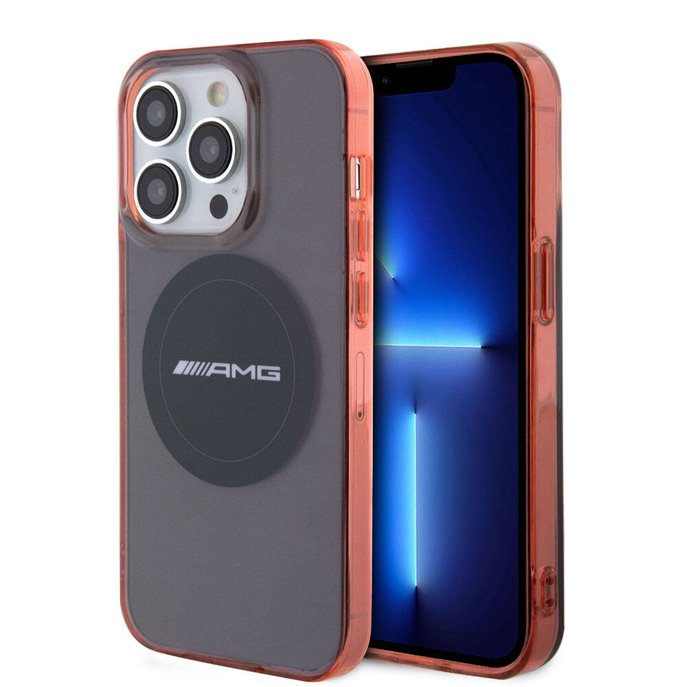 Apple iPhone 15 Pro Max Kılıf AMG Orjinal Lisanslı M-safe Şarj Özellikli Transparan Timeless Kapak Siyah