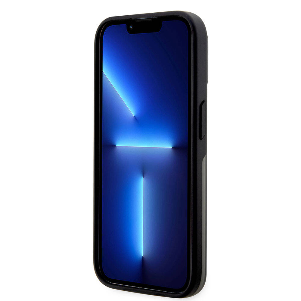 Apple iPhone 15 Pro Max Kılıf BMW Orjinal Lisanslı M-safe Şarj Özellikli IML Baskı Logolu Buzlu Mat Kapak Siyah