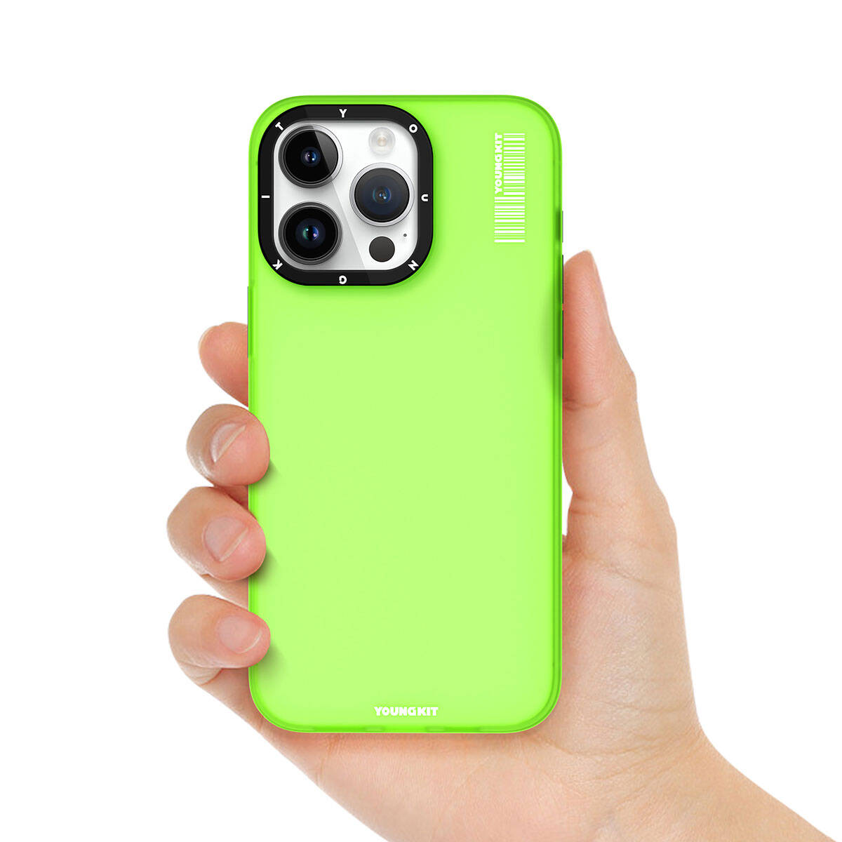 Apple iPhone 15 Pro Max Kılıf Buzlu Mat Tasarım Youngkit Hidden Sand Serisi Kapak Siyah