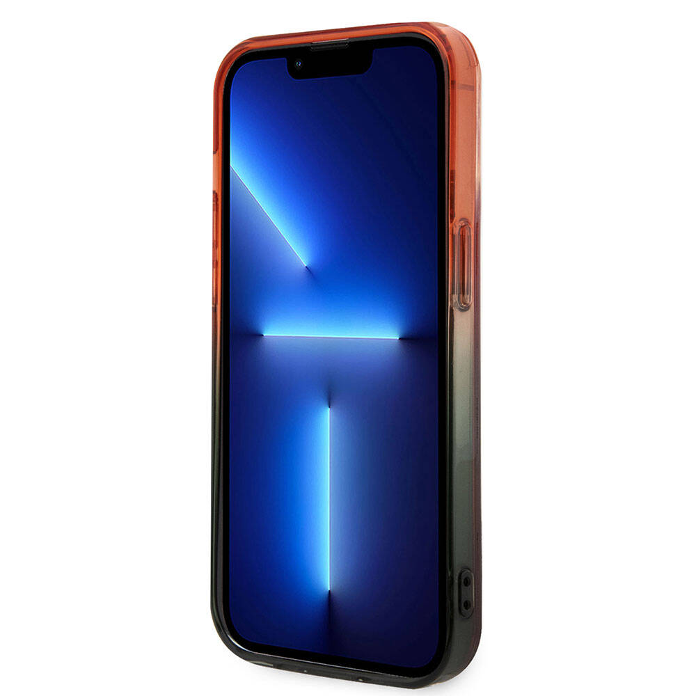 Apple iPhone 15 Pro Max Kılıf Ferrari Orjinal Lisanslı Transparan SF Yazılı Kenarları Renk Geçişli Kapak Siyah