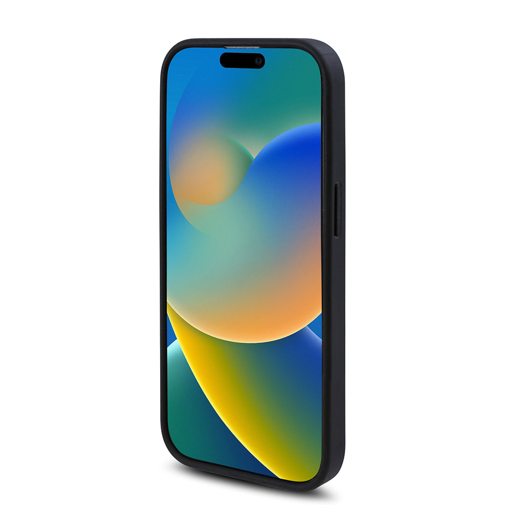 Apple iPhone 15 Pro Max Kılıf Guess Orjinal Lisanslı M-safe Şarj Özellikli Gül Baskılı 4G Desenli Yazı Logolu Kapak Kahverengi