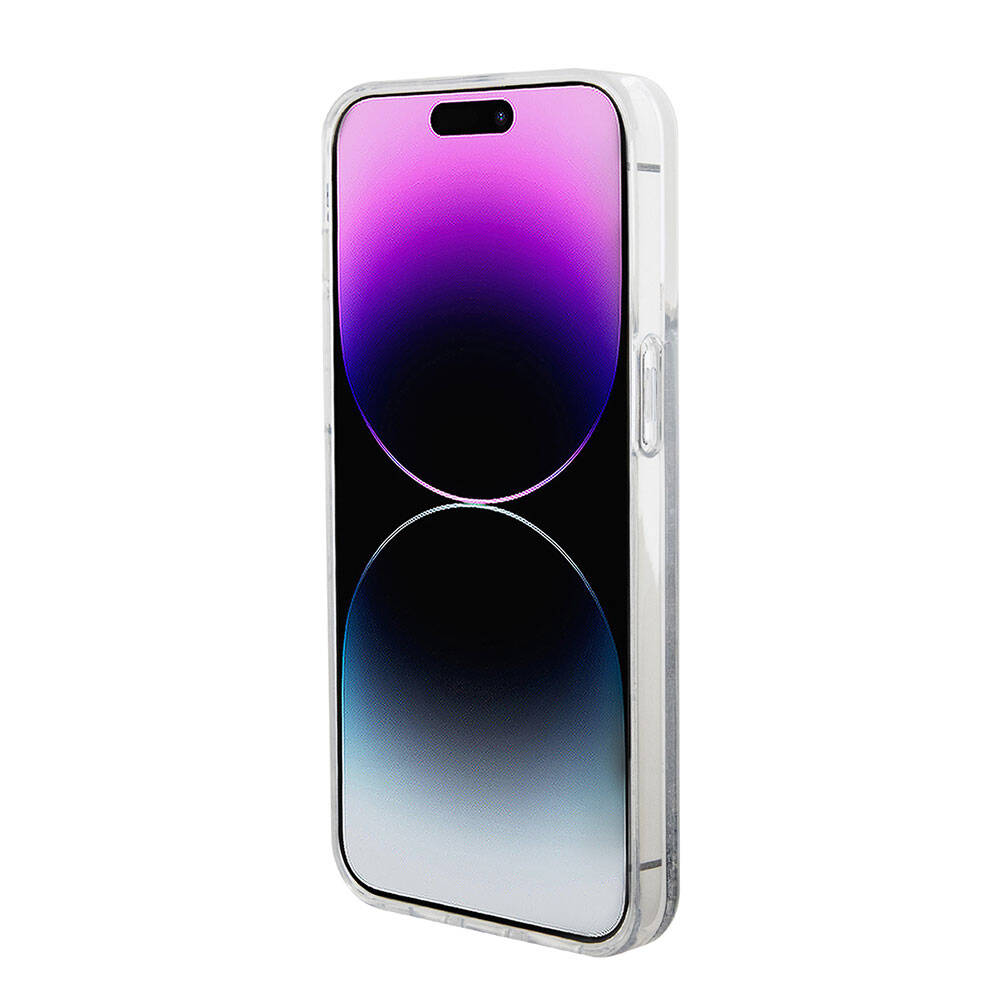 Apple iPhone 15 Pro Max Kılıf Hello Kitty Orjinal Lisanslı İkonik Sıvılı Glitter Kapak Pembe