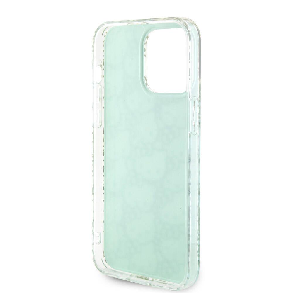 Apple iPhone 15 Pro Max Kılıf Hello Kitty Orjinal Lisanslı Renk Geçişli Elektroplating Kaplama Kitty Head Desenli Kapak Mavi