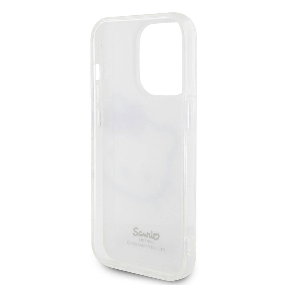 Apple iPhone 15 Pro Max Kılıf Hello Kitty Orjinal Lisanslı Yazı ve İkonik Logolu Kitty Head Kapak Pembe