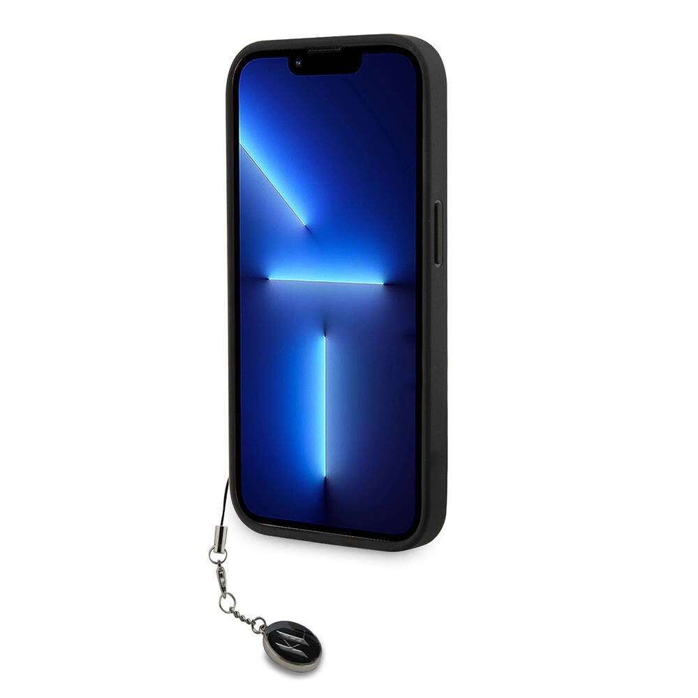 Apple iPhone 15 Pro Max Kılıf Karl Lagerfeld Orjinal Lisanslı Anahtarlıklı Taşlı KL Yazılı Saffiano Rhinestones Kapak Pembe