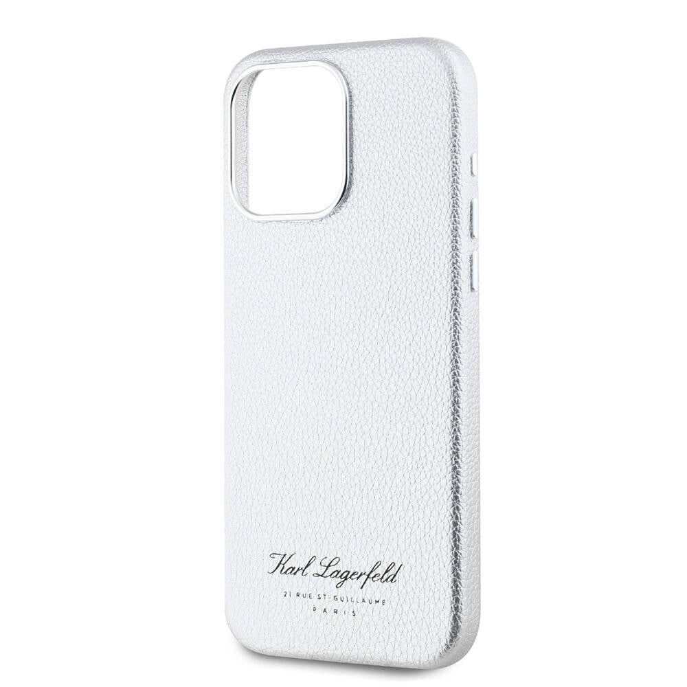 Apple iPhone 15 Pro Max Kılıf Karl Lagerfeld Orjinal Lisanslı KL Yazılı Hotel Kapak Siyah