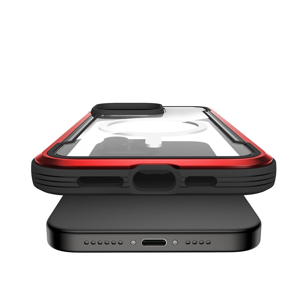 Apple iPhone 15 Pro Max Kılıf M-safe Şarj Özellikli Airbagli Raptic Shield Serisi Şeffaf Arka Yüzey Kapak Colorful