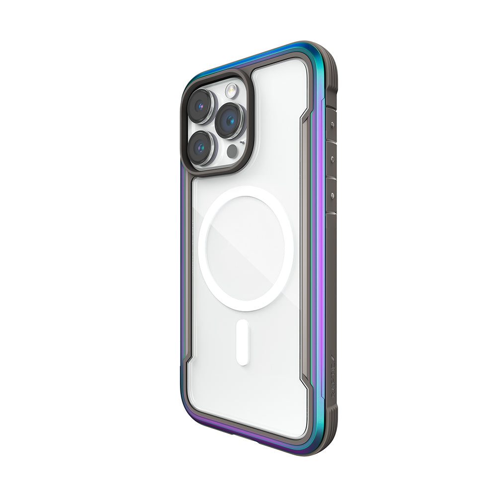 Apple iPhone 15 Pro Max Kılıf M-safe Şarj Özellikli Airbagli Raptic Shield Serisi Şeffaf Arka Yüzey Kapak Kırmızı