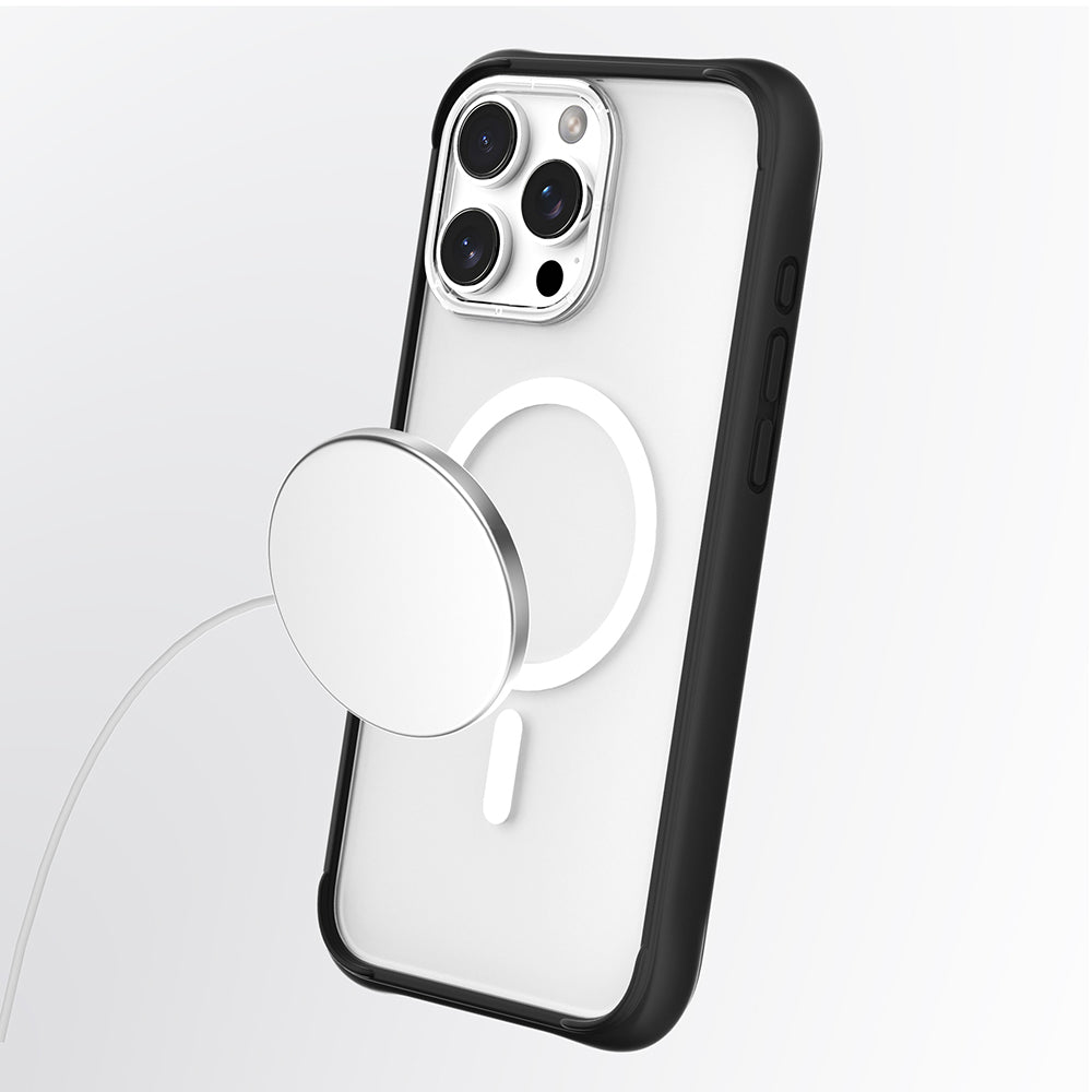 Apple iPhone 15 Pro Max Kılıf M-safe Şarj Özellikli Airbagli Youngkit Dynamic 2 Serisi Kapak Siyah