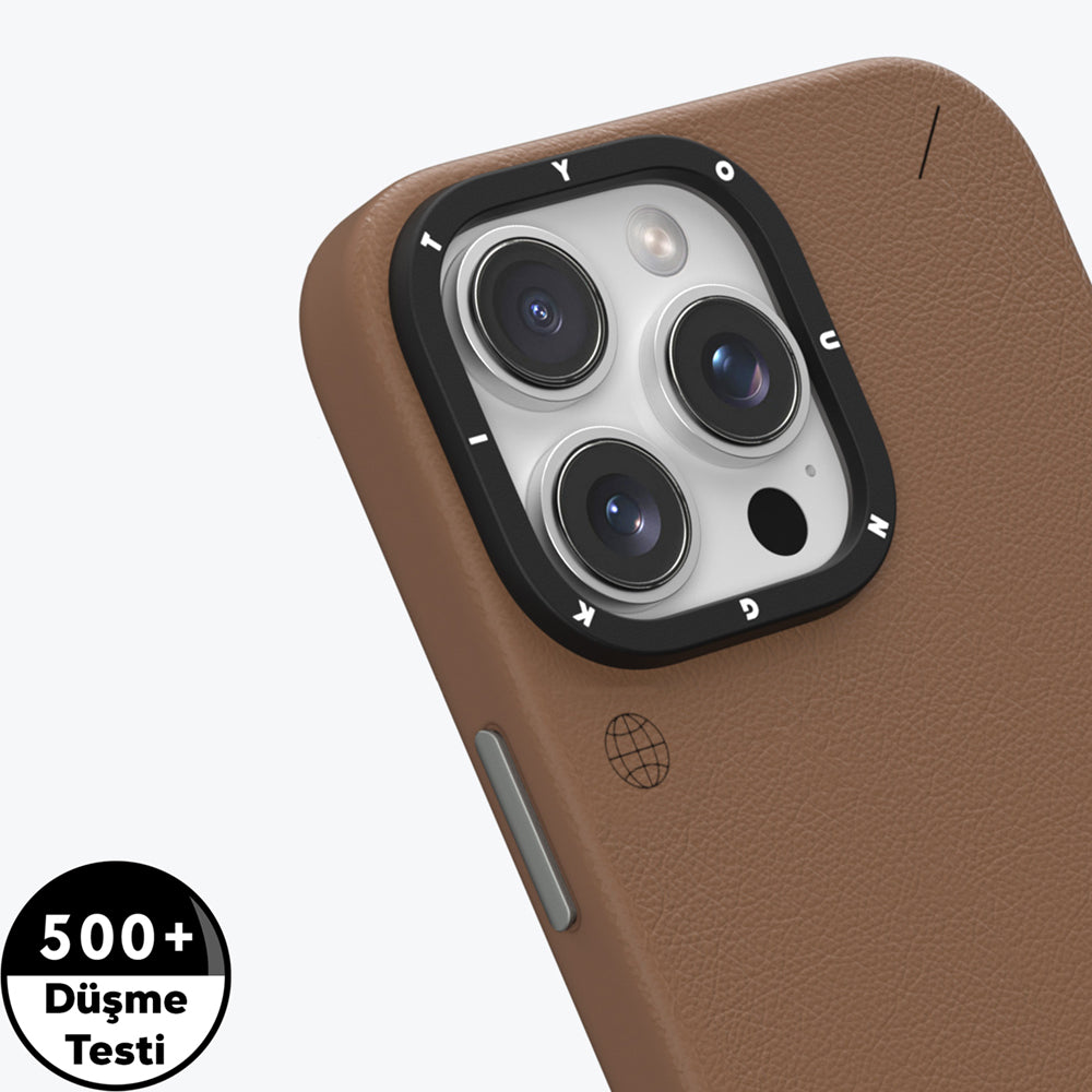 Apple iPhone 15 Pro Max Kılıf M-safe Şarj Özellikli Basit Mat Deri Desenli Youngkit Tech Fashion Serisi Kapak Siyah