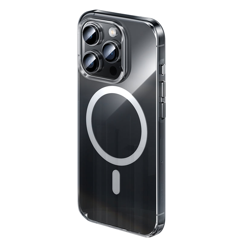 Apple iPhone 15 Pro Max Kılıf M-safe Şarj Özellikli Benks Crystal Serisi Şeffaf Kapak Renksiz