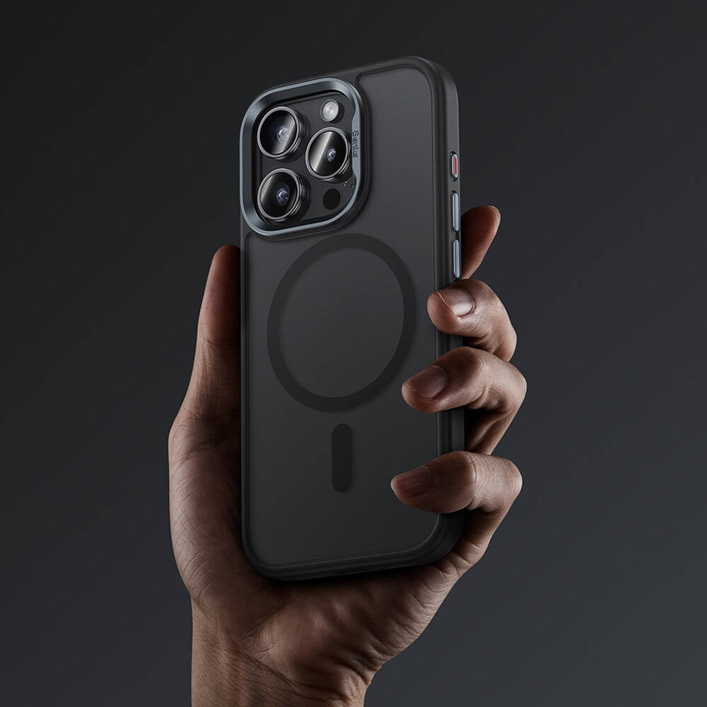 Apple iPhone 16 Kılıf M-safe Şarj Özellikli Benks Mist Protective Kapak Gri