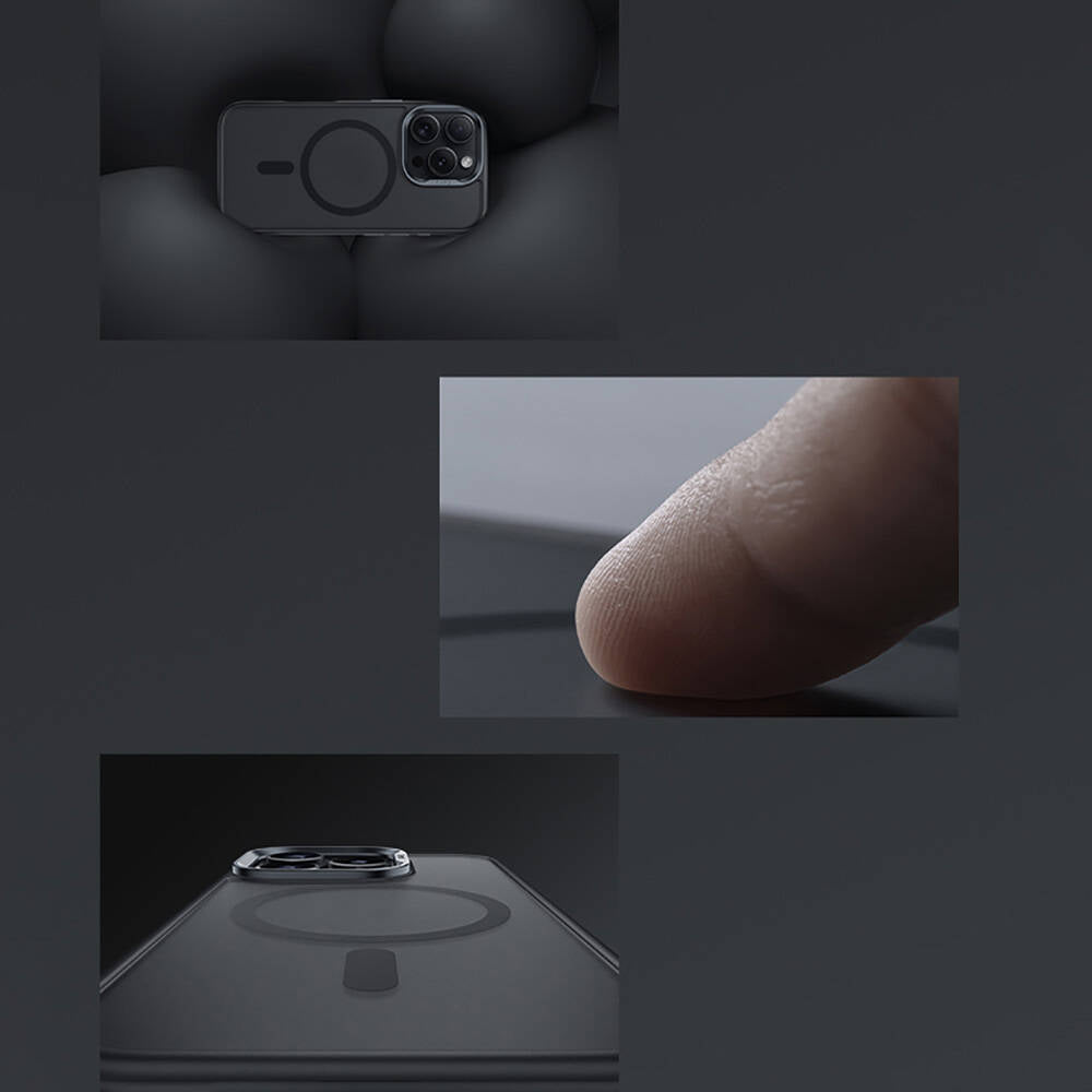 Apple iPhone 16 Kılıf M-safe Şarj Özellikli Benks Mist Protective Kapak Titanyum-Gold