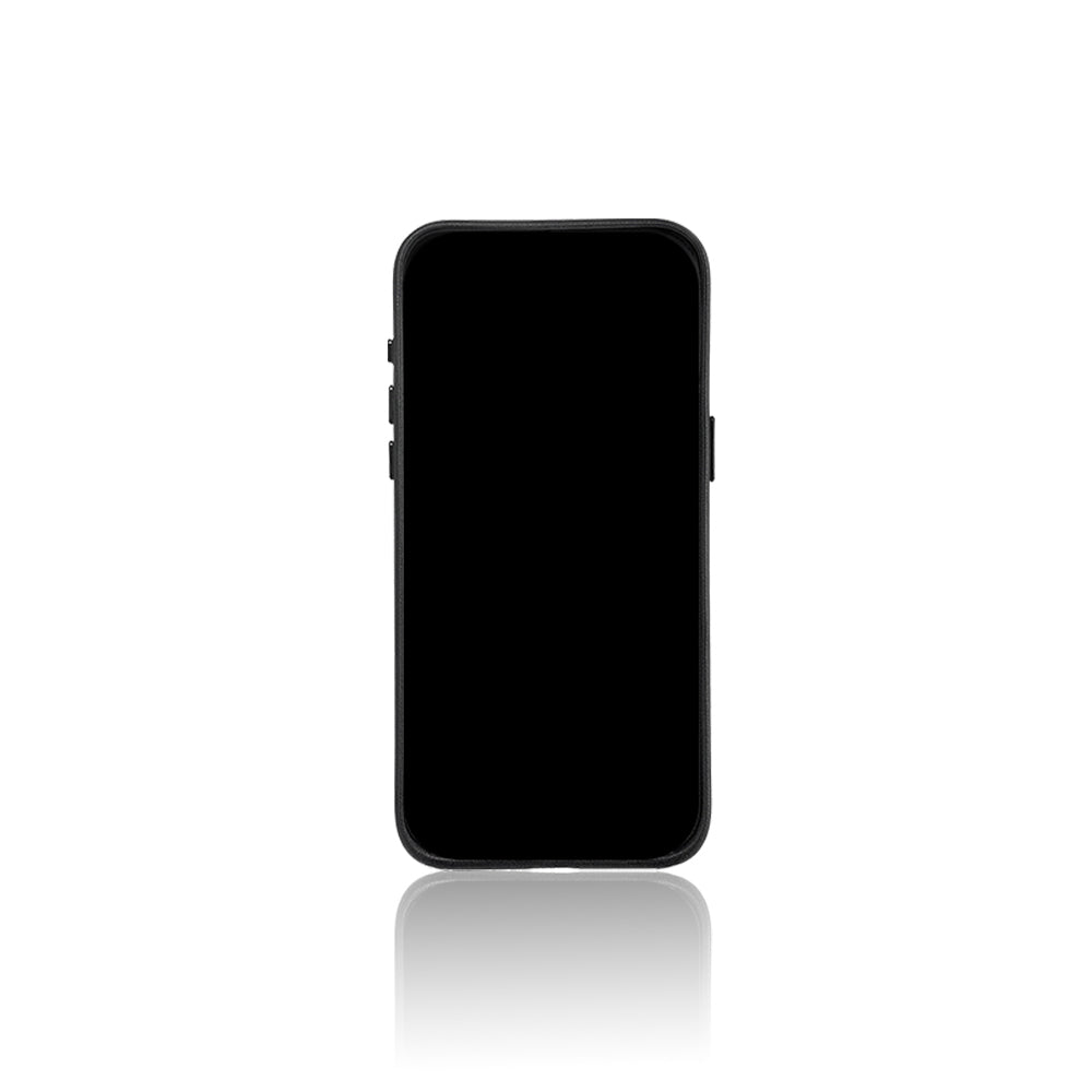 Apple iPhone 15 Pro Max Kılıf M-safe Şarj Özellikli Standlı Suni Deri Tasarımlı Pynana Dancing Circle Serisi Kapak Siyah