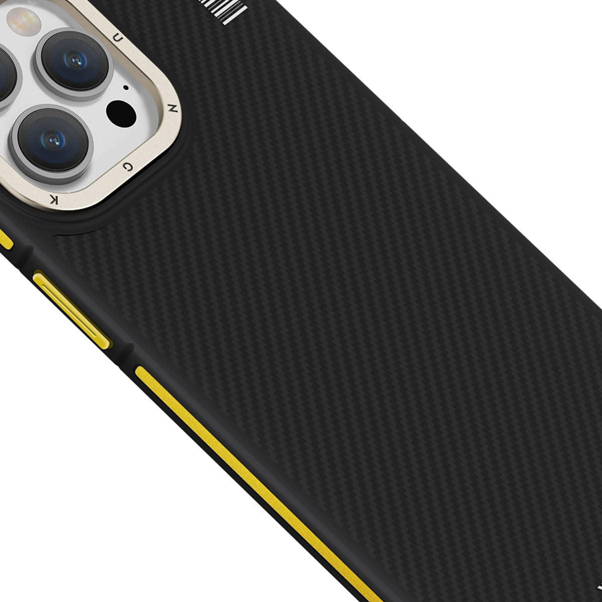 Apple iPhone 15 Pro Max Kılıf M-safe Şarj Özellikli YoungKit 600D Kevlar Kapak Mavi