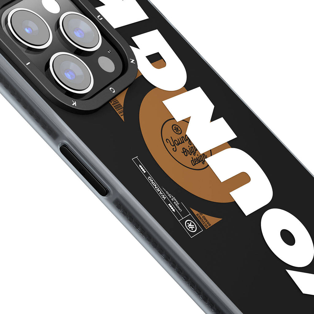 Apple iPhone 15 Pro Max Kılıf M-safe Şarj Özellikli Youngkit Binfen Serisi Yazı Temalı Kapak Siyah