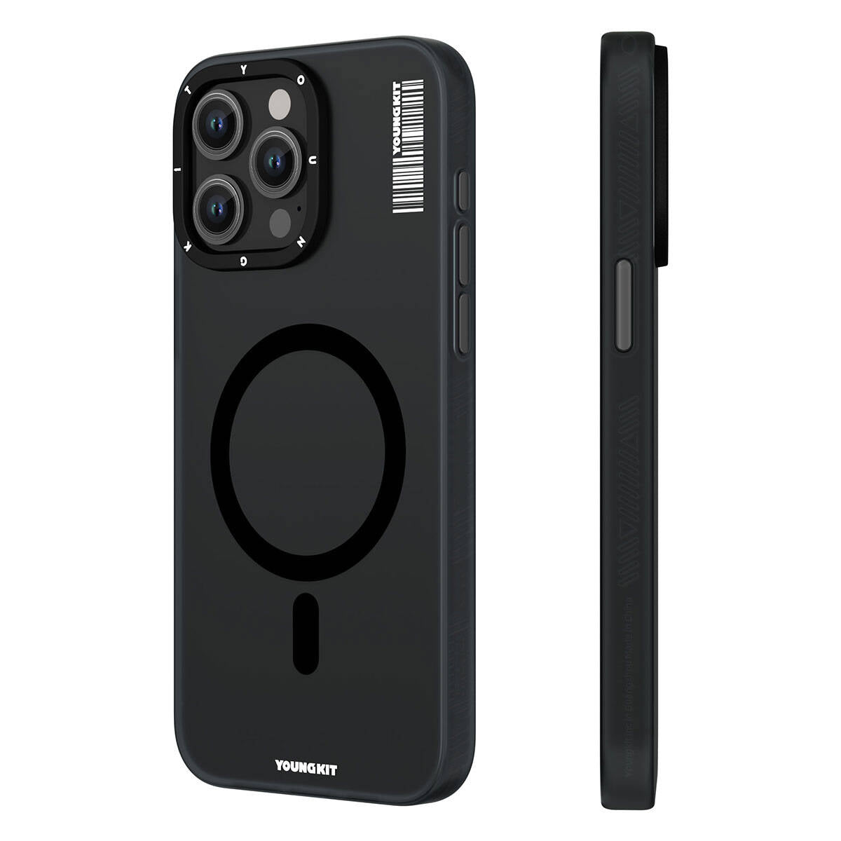 Apple iPhone 15 Pro Max Kılıf M-safe Şarj Özellikli Youngkit Hidden Sand Serisi Kapak Pembe