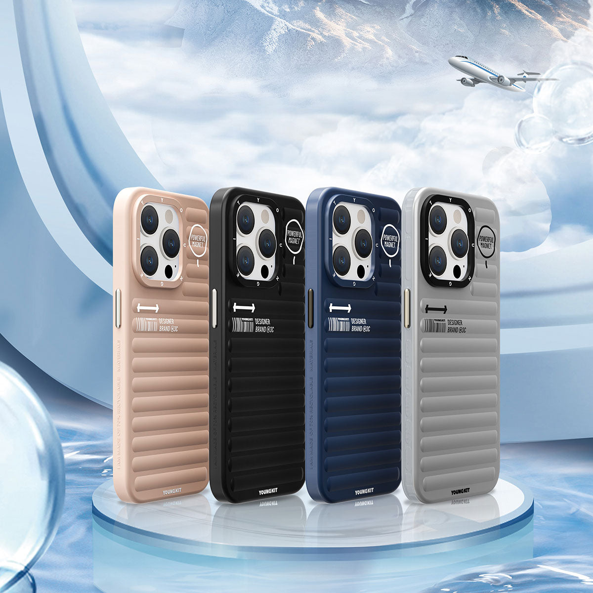 Apple iPhone 15 Pro Max Kılıf Mat Renkli Tasarım YoungKit Original Serisi Kapak Pembe