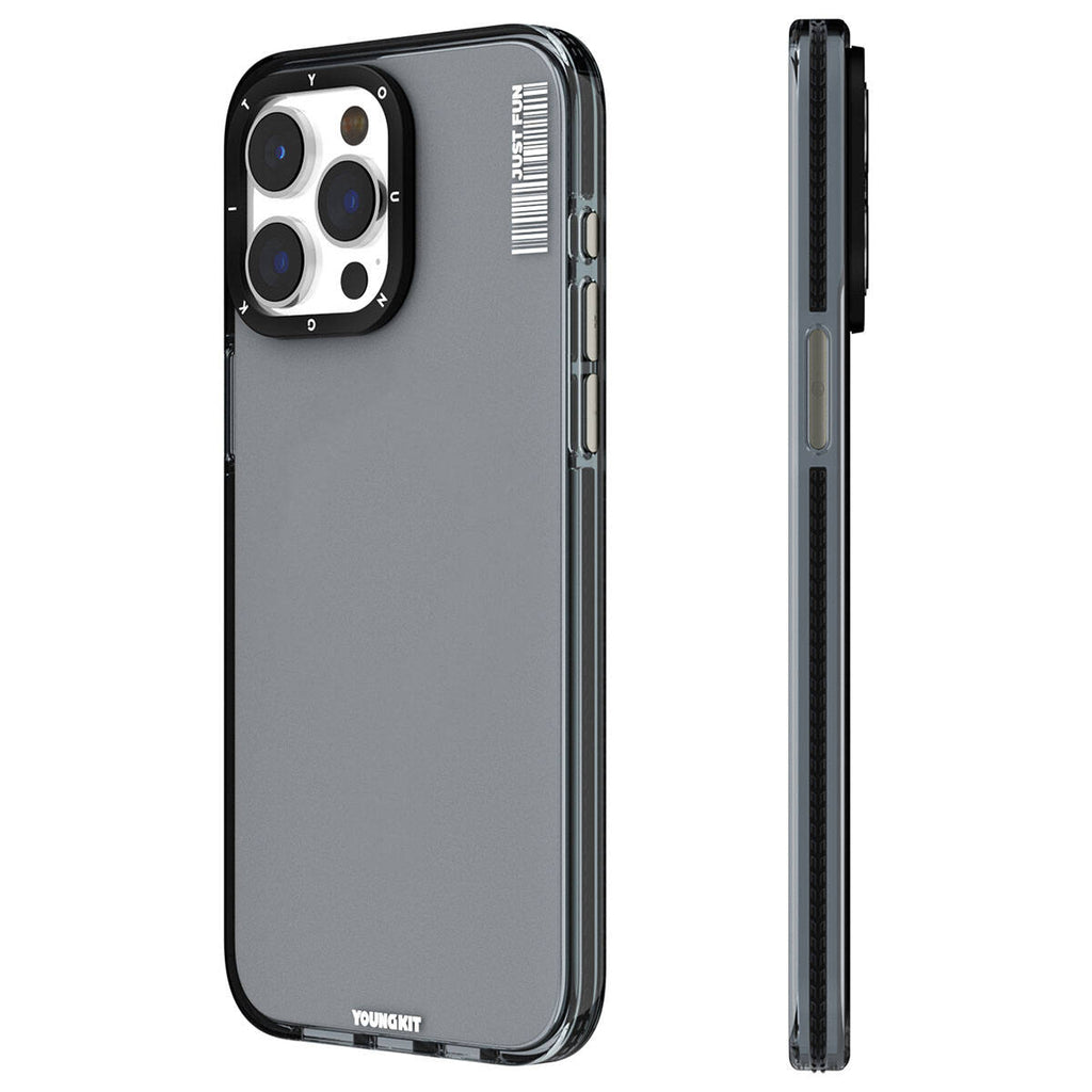 Apple iPhone 15 Pro Max Kılıf Pürüzsüz Düz Arka Yüzey YoungKit Crystal Color Serisi Kapak Mavi