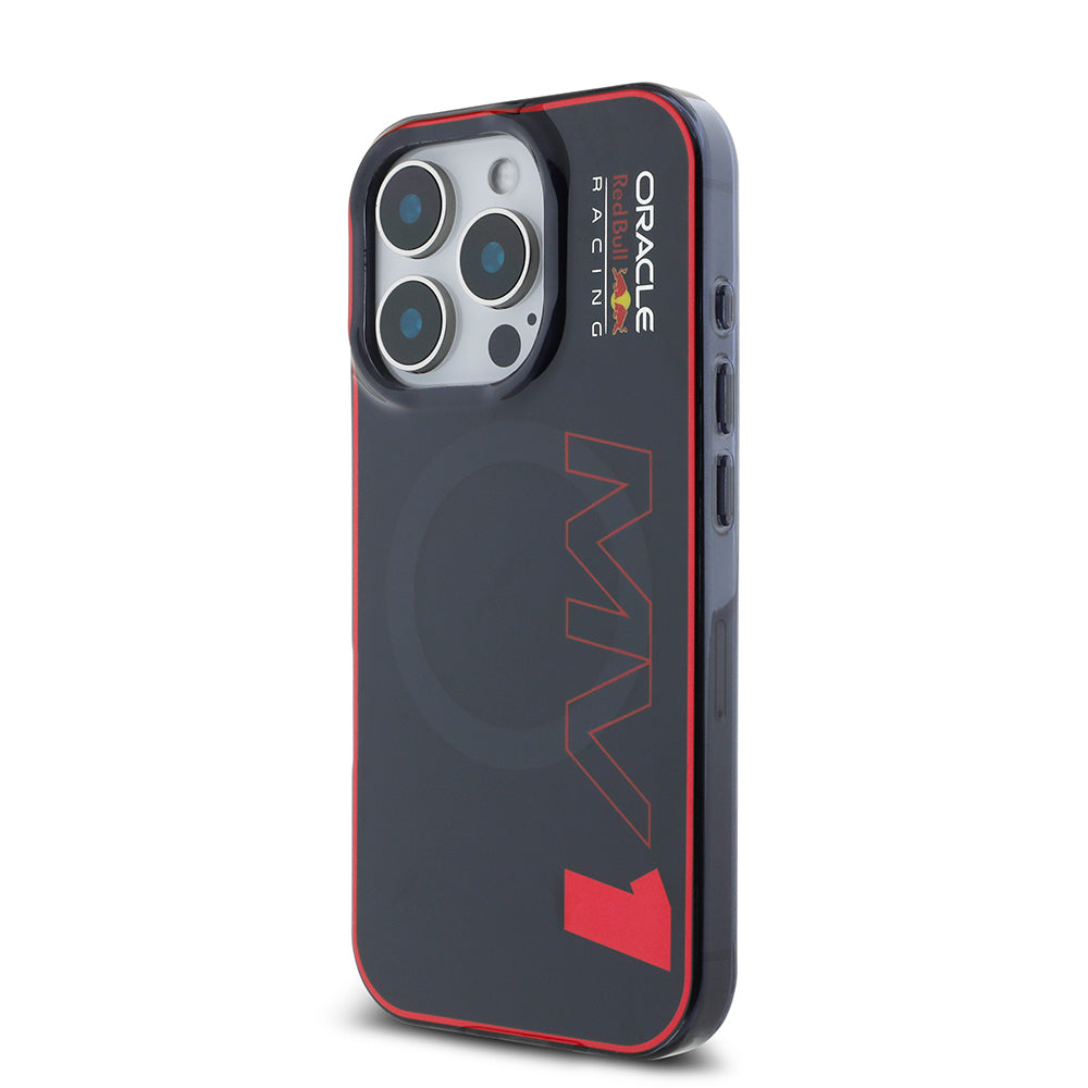 Apple iPhone 15 Pro Max Kılıf Redbull Orjinal Lisanslı M-safe Şarj Özellikli Çift Katmanlı Sert PC Büyük Boy MV Kapak Lacivert