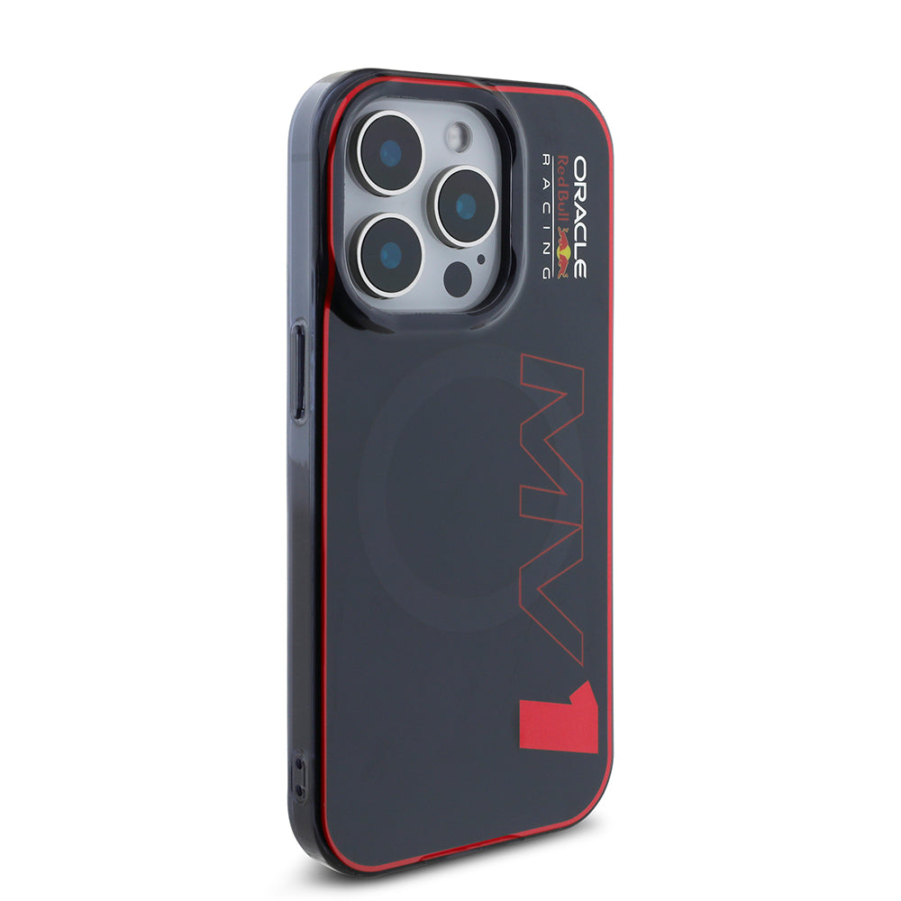 Apple iPhone 15 Pro Max Kılıf Redbull Orjinal Lisanslı M-safe Şarj Özellikli Çift Katmanlı Sert PC Büyük Boy MV Kapak Lacivert