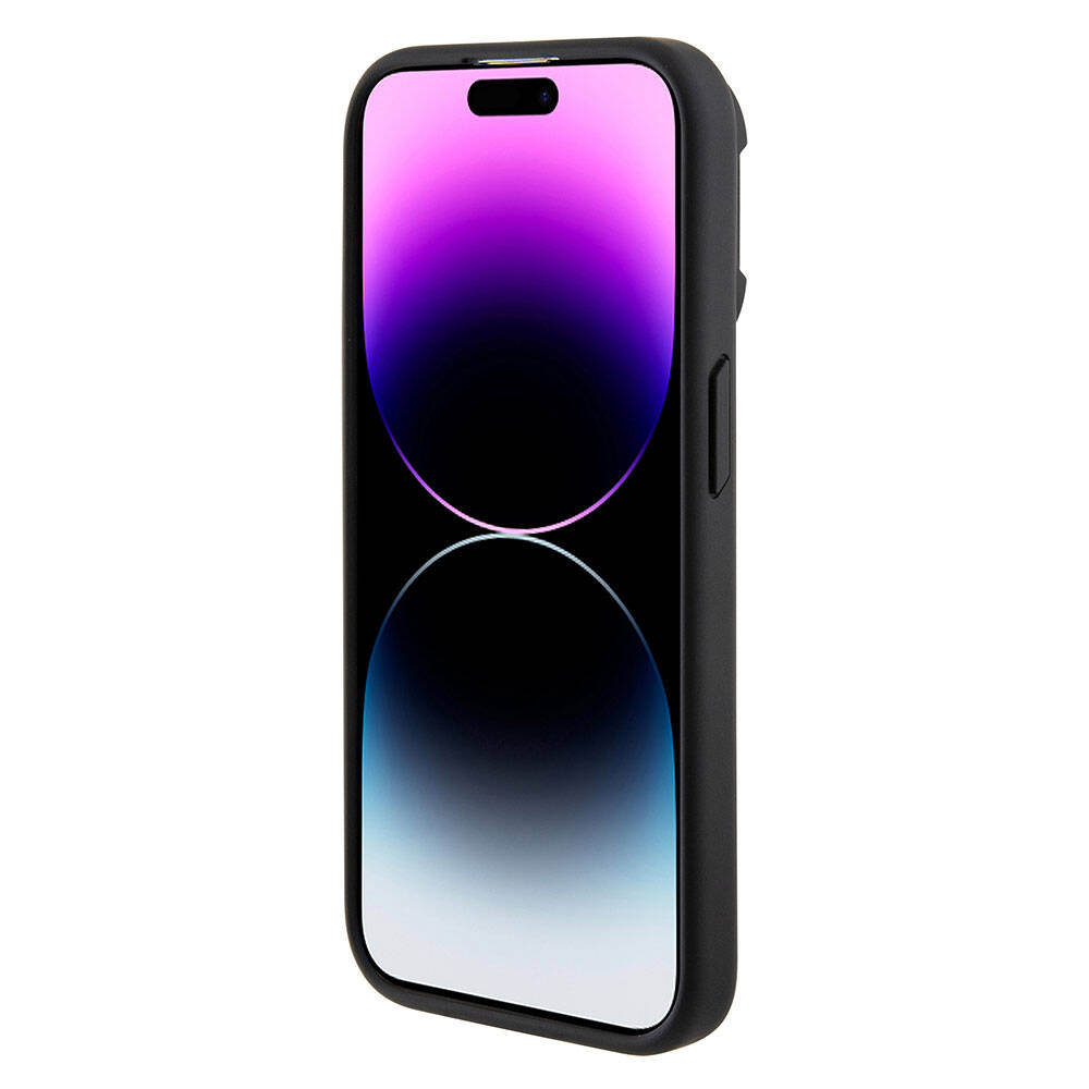 Apple iPhone 15 Pro Max Kılıf TUMI Orjinal Lisanslı M-safe Şarj Özellikli Kamera Standlı Buzlu Mat Kapak Mavi