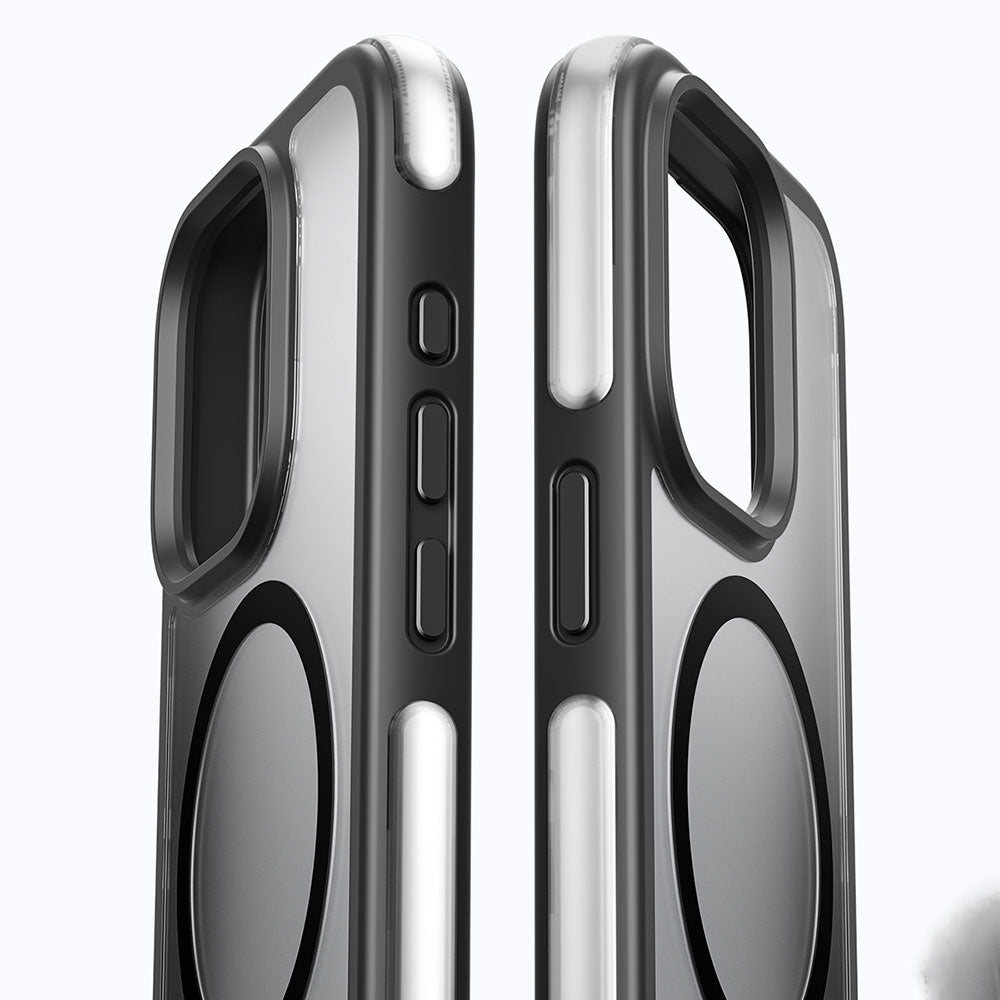 Apple iPhone 15 Pro Max Kılıf Wiwu ZKK-012 M-safe Şarj Özellikli Air Cushion Kapak Siyah