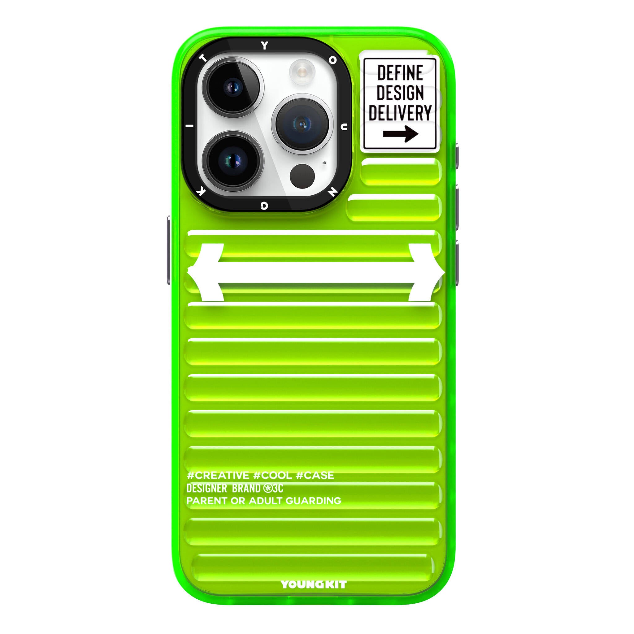 Apple iPhone 15 Pro Max Kılıf YoungKit Luggage FireFly Serisi Kapak Mavi