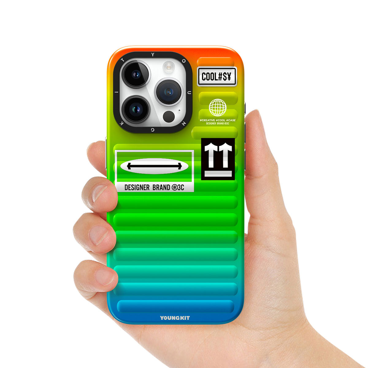 Apple iPhone 15 Pro Max Kılıf YoungKit The Secret Color Serisi Kapak Turuncu